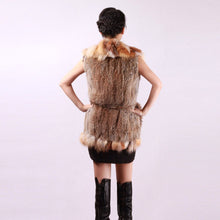 Load image into Gallery viewer, Women&#39;s Nature Rabbit Fur Vest  Winter Warm Outwear Waistcoat 152112