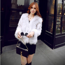 Load image into Gallery viewer, Women's Natural Fox Fur Coat Fashion Natural Color Full Sleeve