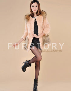 Winter Natural Fur Coat Female Pocket Decoration Women's Coat