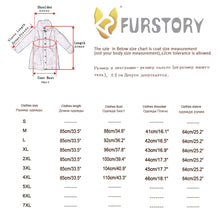 Load image into Gallery viewer, Fur Story FS18134 Women's Genuine Rabbit Fur Coat Women Chinchilla Color Trim Hood and Cuffs Overcoat