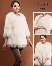 Load image into Gallery viewer, Women&#39;s Natural Fox Fur Coat Long Ladies&#39; Outwear Three Quarter