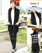 Load image into Gallery viewer, Women&#39;s Knitted Natural Rabbit Fur Vest Casual Waist Coat