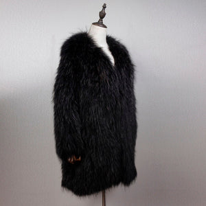 FS161204 Natural Fur Coat for Women Real Lamb Fur Jacket Fur Story