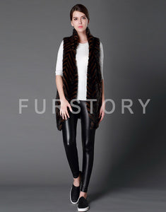 Plus Size Women's Real Mink Fur Vest Real Fur Vest Female 15217