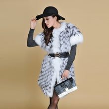 Load image into Gallery viewer, Natural Fox Fur Coat Overcoat Vest Jacket Womens&#39; Dress Ladies&#39; Top Dress