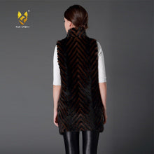 Load image into Gallery viewer, Plus Size Women&#39;s Real Mink Fur Vest Real Fur Vest Female 15217