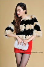 Load image into Gallery viewer, Real Rabbit Fur + Raccoon Fur  Coat Short Jacket  Overcoat FS13025