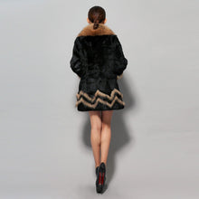 Load image into Gallery viewer, Natural Rabbit Fur Coat Supper Big Raccoon Fur Collar Women Overcoat Winter Outwear