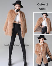 Load image into Gallery viewer, Women&#39;s Natural Fox Fur Coat Winter Full Sleeve Long Fox Fur Big Patches Real Fur Coat Female