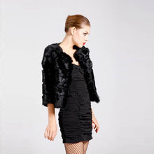 Load image into Gallery viewer, Women&#39;s Real Whole Rabbit Fur Coat Short Version Coat Fur Natural Coat 010138