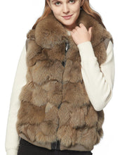 Load image into Gallery viewer, FS152111 Women&#39;s Vest Real Fox Fur Vest Women jacket Fox Fur Collar  Winter Vest Women Spring jackets Fur Story