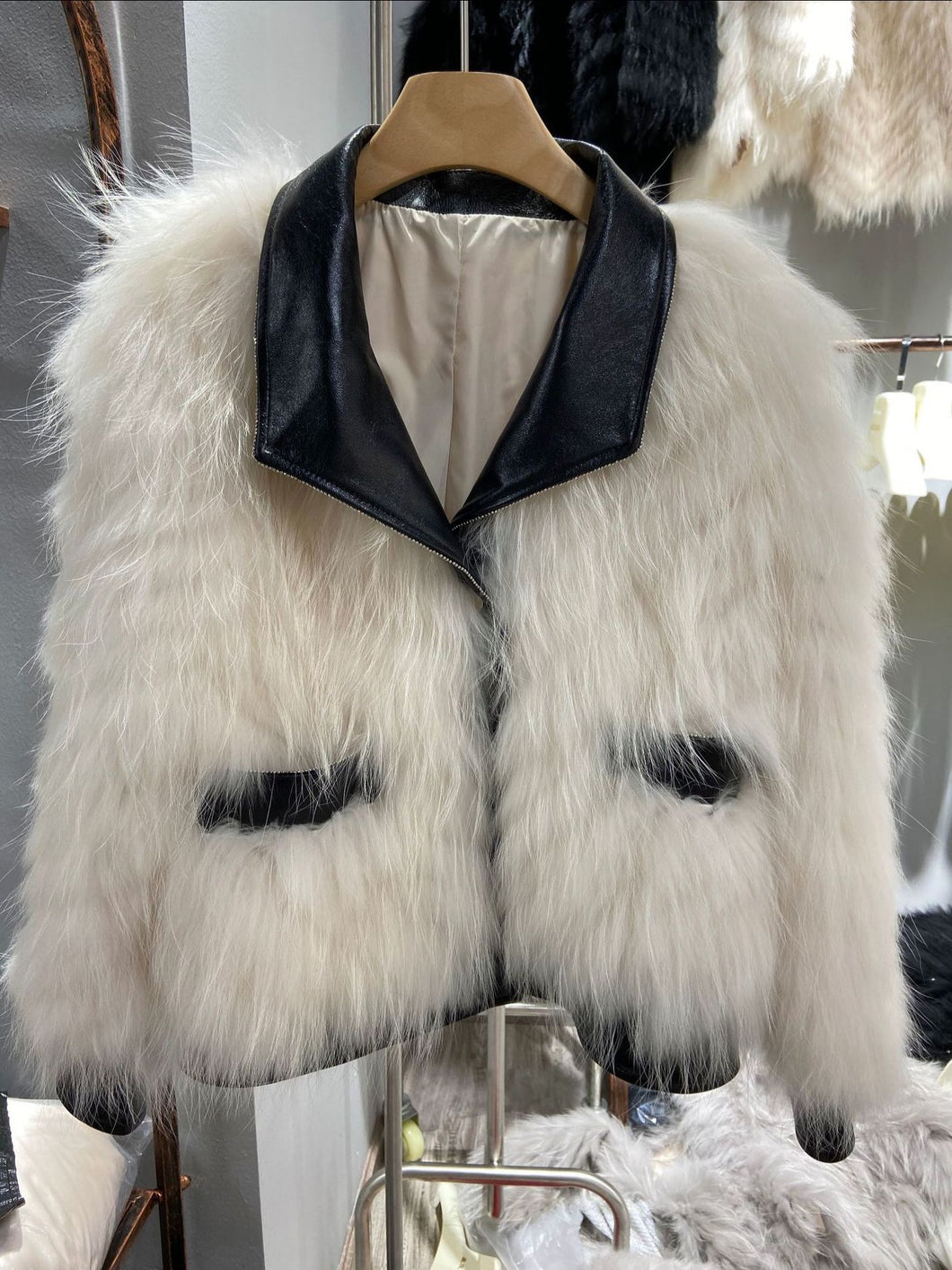 Women Clothes Raccoon Dog Fur Car Fur Coat Female  Winter Coat Women  Real Fur Coat  Women Clothes FS21123