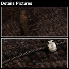 Load image into Gallery viewer, Women&#39;s Genuine Knitted Mink Fur Vest  Pocket Hoodie Jacket Plus Size 16295