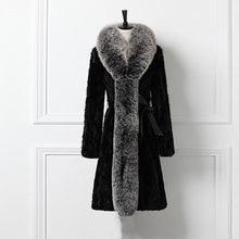 Load image into Gallery viewer, Real Mink Fur Coat Women with Fox Fur Collar Female Overcoat Winter jacket Women Jacket Fur Story FS16172
