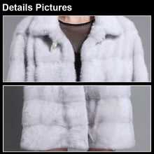 Load image into Gallery viewer, Women&#39;s Genuine Mink Fur Coat Women Long Style Fur Overcoat Female 16048