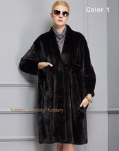 Load image into Gallery viewer, Winter Women&#39;s Real Mink Fur Coat Natural Fur Coat Winter Outerwear 16060