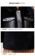 Load image into Gallery viewer, Real Fur Coat Sheepskin Pocket Small Fur Coat Sheepskin Fur Women&#39;s Coat FS21136