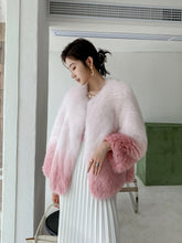 Load image into Gallery viewer, Women&#39;s Fox Fur Car Stripe Gradient Fur Coat Winter 21121