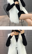 Load image into Gallery viewer, FS21120 Raccoon Fur Grass Stripe Vest Female Raccoon Dog Haining Slim Vest Autumn Winter Coat FS21107