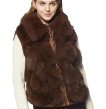 Load image into Gallery viewer, FS152111 Women&#39;s Vest Real Fox Fur Vest Women jacket Fox Fur Collar  Winter Vest Women Spring jackets Fur Story