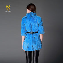 Load image into Gallery viewer, Women&#39;s Coats Colorful Real Fur Coat Female Rabbit Fur Winter Jacket 15185