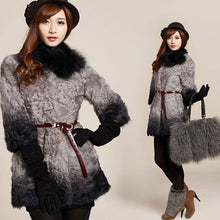 Load image into Gallery viewer, Real Lamb Fur Coat Jacket Overcoat Womens&#39; Dress Ladies&#39; Dress Winter Coat  Garment Top Dress Beatiful Color Fur Story FS13036