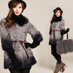 Real Lamb Fur Coat Jacket Overcoat Womens' Dress Ladies' Dress Winter Coat  Garment Top Dress Beatiful Color Fur Story FS13036