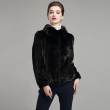 Load image into Gallery viewer, Women&#39;s Genuine Mink Fur Coat Women Solid Color Plus Size 16044
