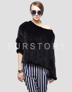 Women's Knitted Mink Fur Coat Women Pullover Female Winter jacket 151101