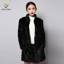 Load image into Gallery viewer, FS151250 Women&#39;s Genuine Mink Fur Coat Women Long Overcoat Outwear Fur Story