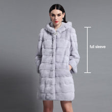 Load image into Gallery viewer, Women&#39;s Genuine Mink Fur Coat Women with Hood Women Jacket 161161