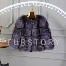 Load image into Gallery viewer, Women&#39;s Genuine Short Fox Fur Coat Women Warm Winter jacket Women 161105