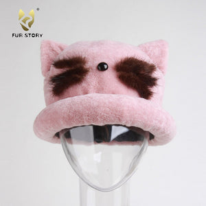 Winter Hats for  Women Lamb Fur Baseball Cap Casual Winter Warm Hat Fur Story FS18604