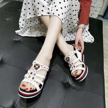 Load image into Gallery viewer, Sandals women&#39;s high-heeled wedge-heel platform non-slip outer wear women&#39;s sandals FS21S45