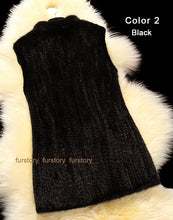 Load image into Gallery viewer, Women&#39;s Genuine Knitted Mink Fur Vest Female Custom Made Different Length 16208