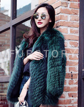 Load image into Gallery viewer, Women&#39;s Genuine Fox Fur Coat Women Warm Winter Coat  161102