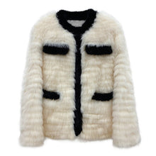 Load image into Gallery viewer, FS21122 Fur Coat Autumn and Winter 2021 New Car Stripe Fox Fur Grass Coat for Young Women
