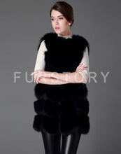 Load image into Gallery viewer, Women&#39;s Genuine Rabbit Fur Vest long style garment Women 15207