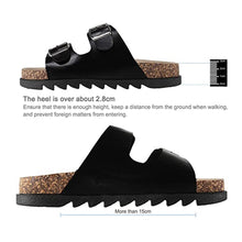 Load image into Gallery viewer, Women&#39;s Adjustable Top Sandals Double Buckle Slides Non Slip Cute Beach Shoes for Women Outdoor Slipper with Cork Footbed