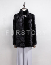 Load image into Gallery viewer, Women&#39;s Genuine Mink Fur Coat Women Stand-up Collar Outerwear 161142