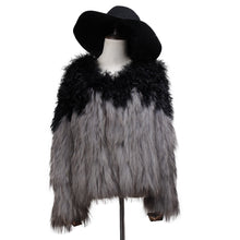 Load image into Gallery viewer, UE FS161203 Knitted Real fox fur coat jacket Overcoat for women