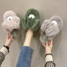 Load image into Gallery viewer, Women Cottom House Slippers Plush Faux Fur Slide Slippers 22S18