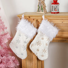 Load image into Gallery viewer, Sequin Snowflake Christmas Stockings Candy Gift Bags 22868