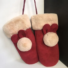 Load image into Gallery viewer, Winter Warm Gloves Cute Gloves Soft Suede Plush Lined for Women and Girls 22832