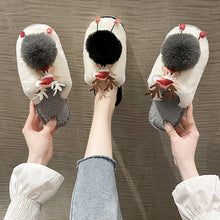 Load image into Gallery viewer, Women&#39;s Lovely Deer Plush Soft Warm Home Slippers Shoes 22S06