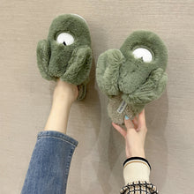 Load image into Gallery viewer, Women Cottom House Slippers Plush Faux Fur Slide Slippers 22S18