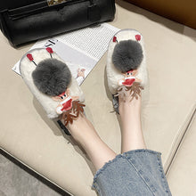 Load image into Gallery viewer, Women&#39;s Lovely Deer Plush Soft Warm Home Slippers Shoes 22S06