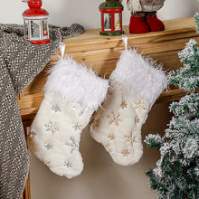Load image into Gallery viewer, Sequin Snowflake Christmas Stockings Candy Gift Bags 22868
