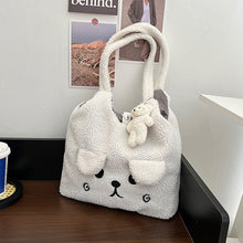 Load image into Gallery viewer, Fluffy Plush Tote Bag for Women Cute Bear Tote Bag 22452