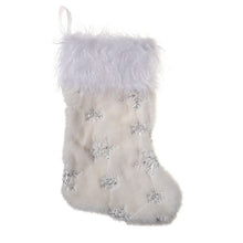 Load image into Gallery viewer, Sequin Snowflake Christmas Stockings Candy Gift Bags 22868